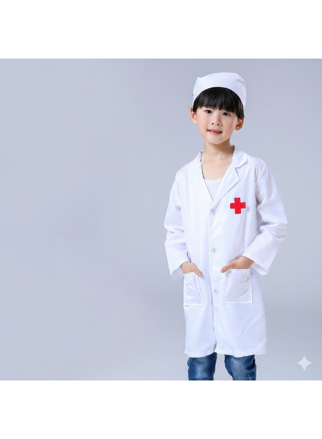Medical Professional Children’s Career Role Play Set with Doctor Coat and Toy Accessories, Kids Pretend Play Outfit for Imaginative Learning and Dress-Up Fun 3 year 100cm - Image 2